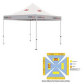 10' x 10' White Rigid Pop-Up Tent Kit, Full-Color, Dynamic Adhesion (6 Locations)